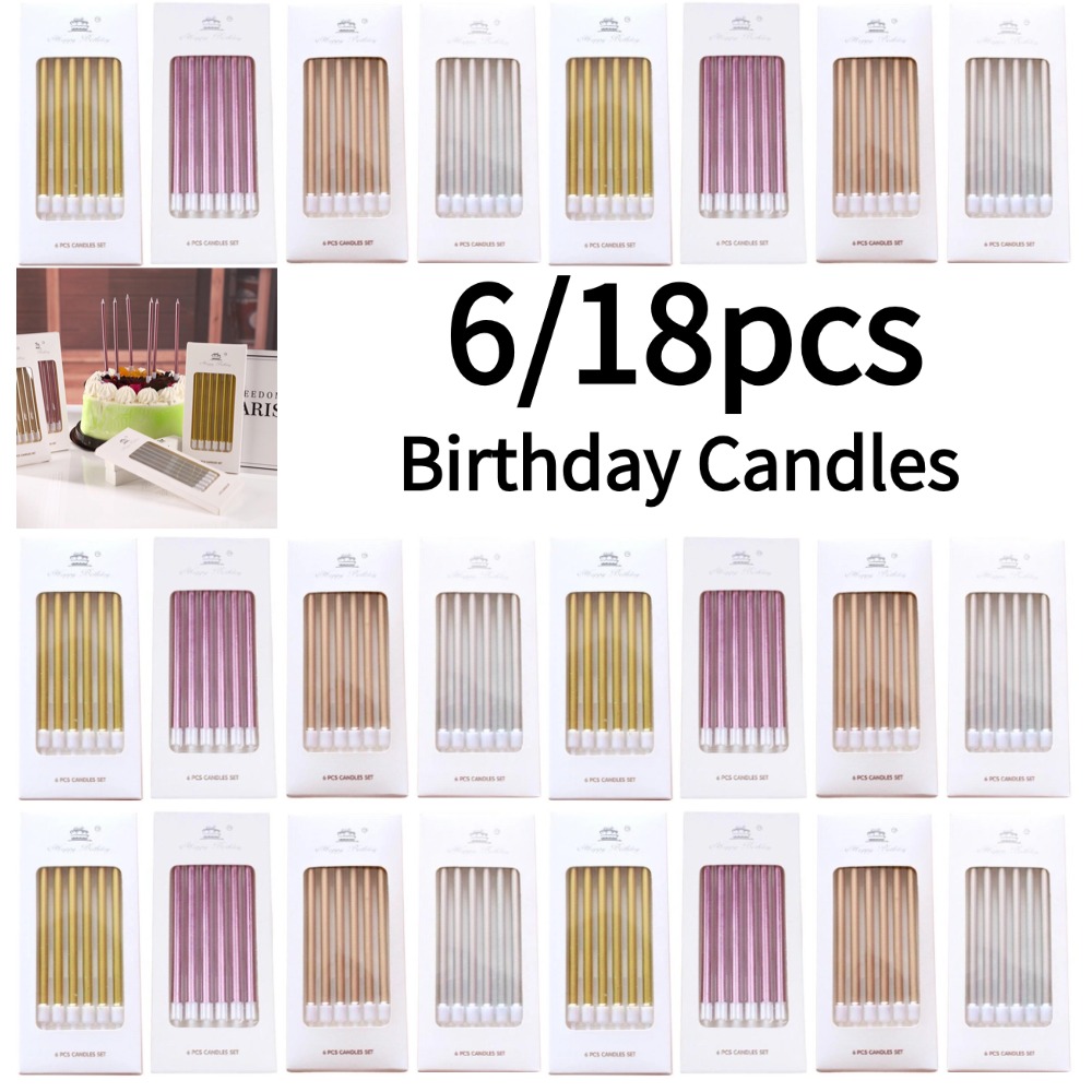 Candle Supplies Usa - 6/18 Uds. Velas de cumpleaños de