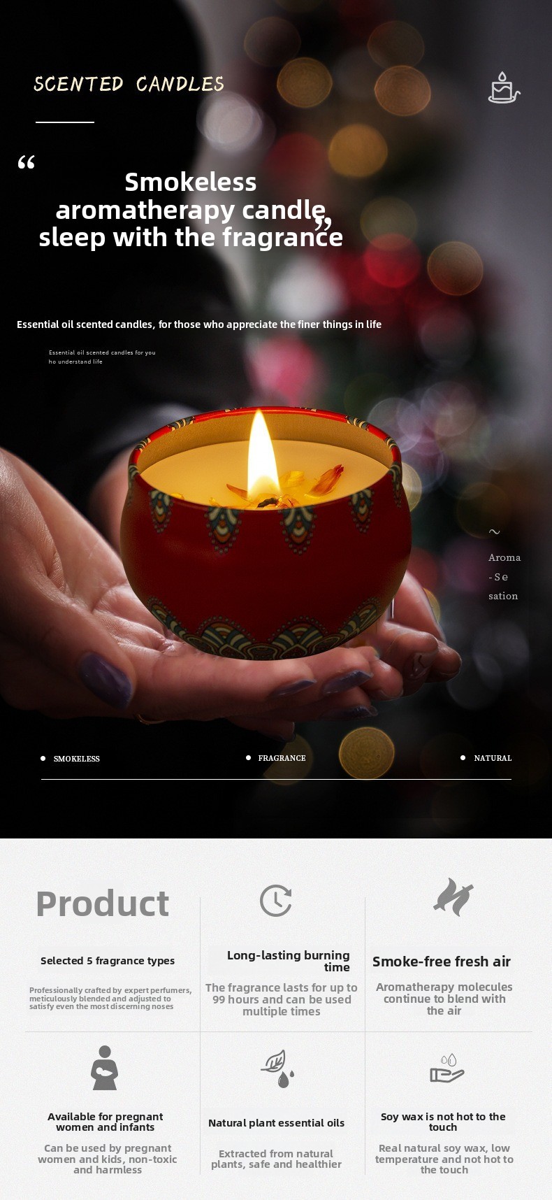 Vela Aromática sin Humo con Fl - Candle Souvenir reseña y precio