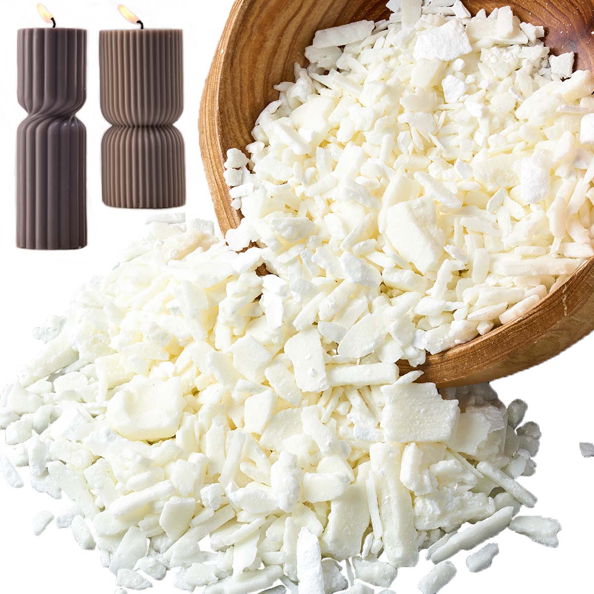 Cera de soja blanca pura de 1  - Candle Supplies Shop reseña y precio