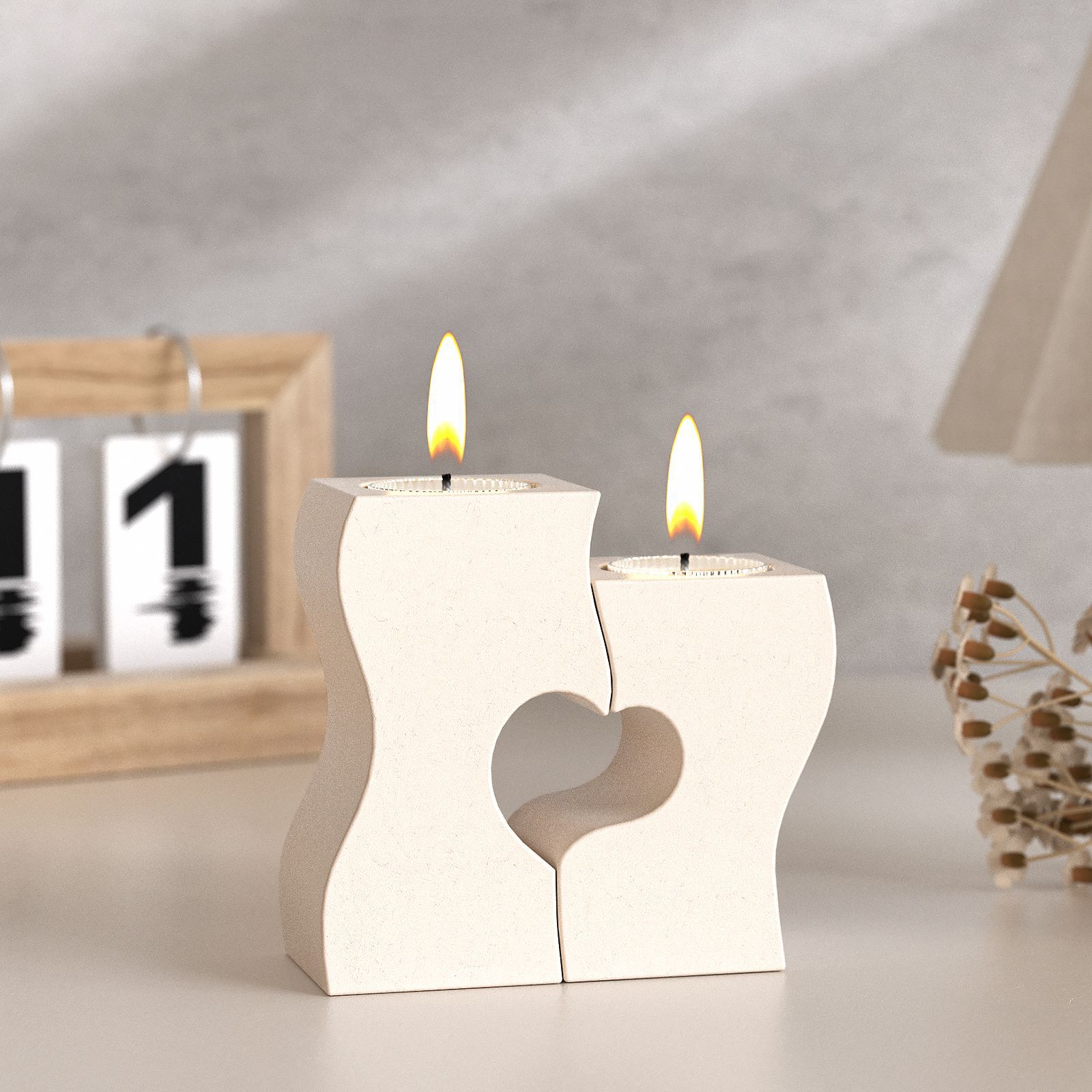 S corazón candelabro moldes de - Candle Souvenir reseña y precio