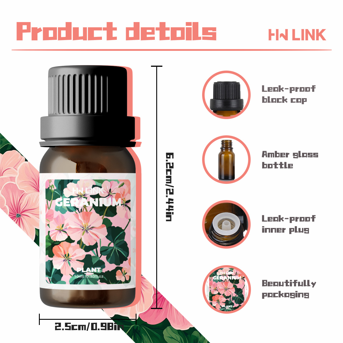 Aceite Esencial de Geranio 10m - Candle Souvenir reseña y precio