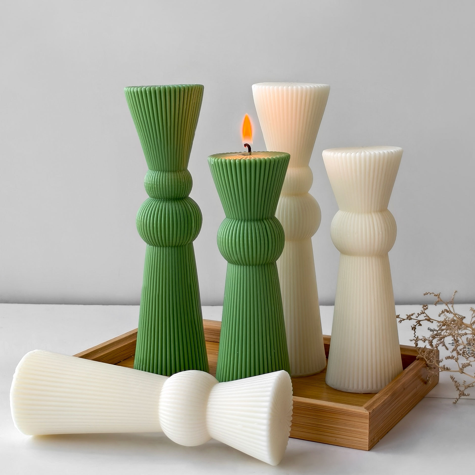 Molde de vela de Pilar a rayas - Candle Supplies Shop reseña y precio